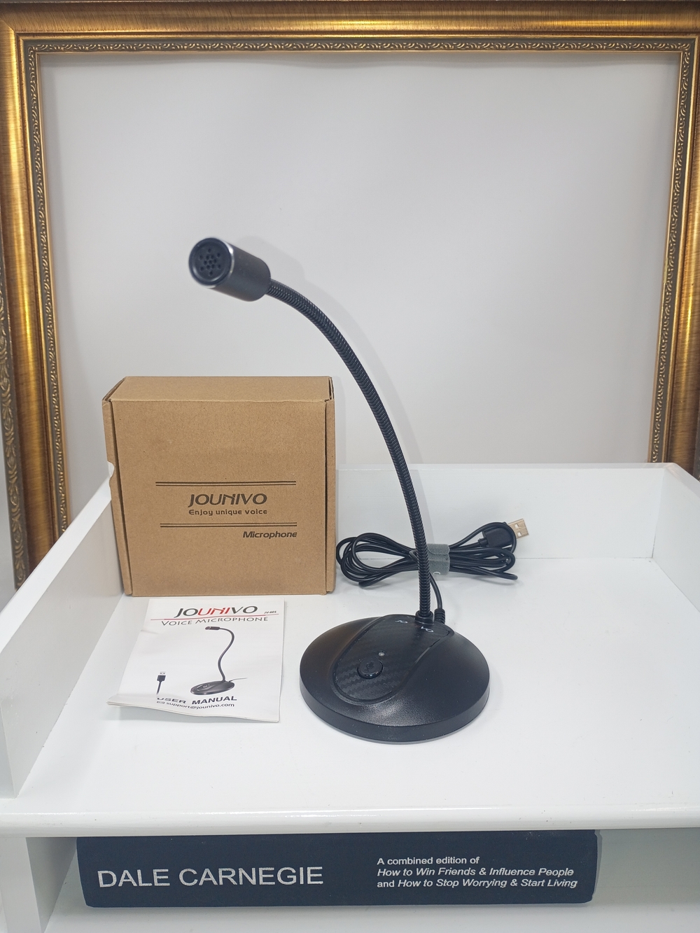 Black USB Desktop Gooseneck Microphone